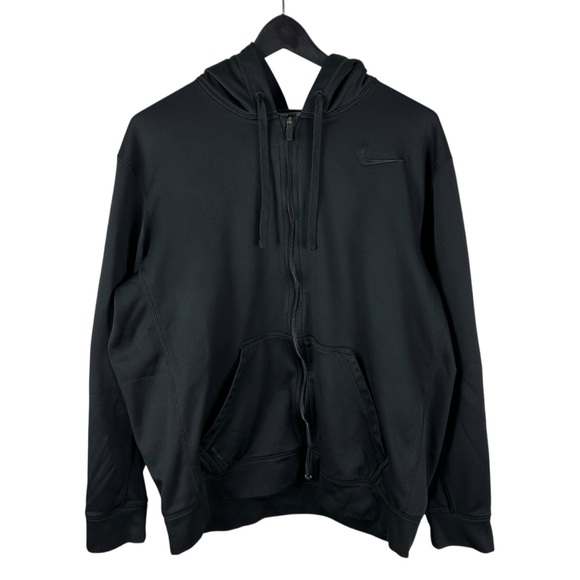 Mens Y2K Nike Micro Swoosh Therma Fit Black Full Zip Essential